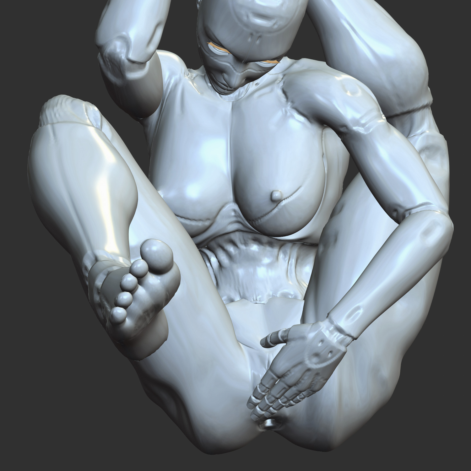 Sci-Fi Courtesan AI Babe NSFW Erotic STL 3D print model_4