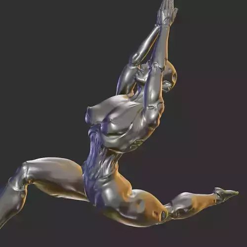 Robo-Waifu with Neon Lights NSFW STL Figure 3D print model