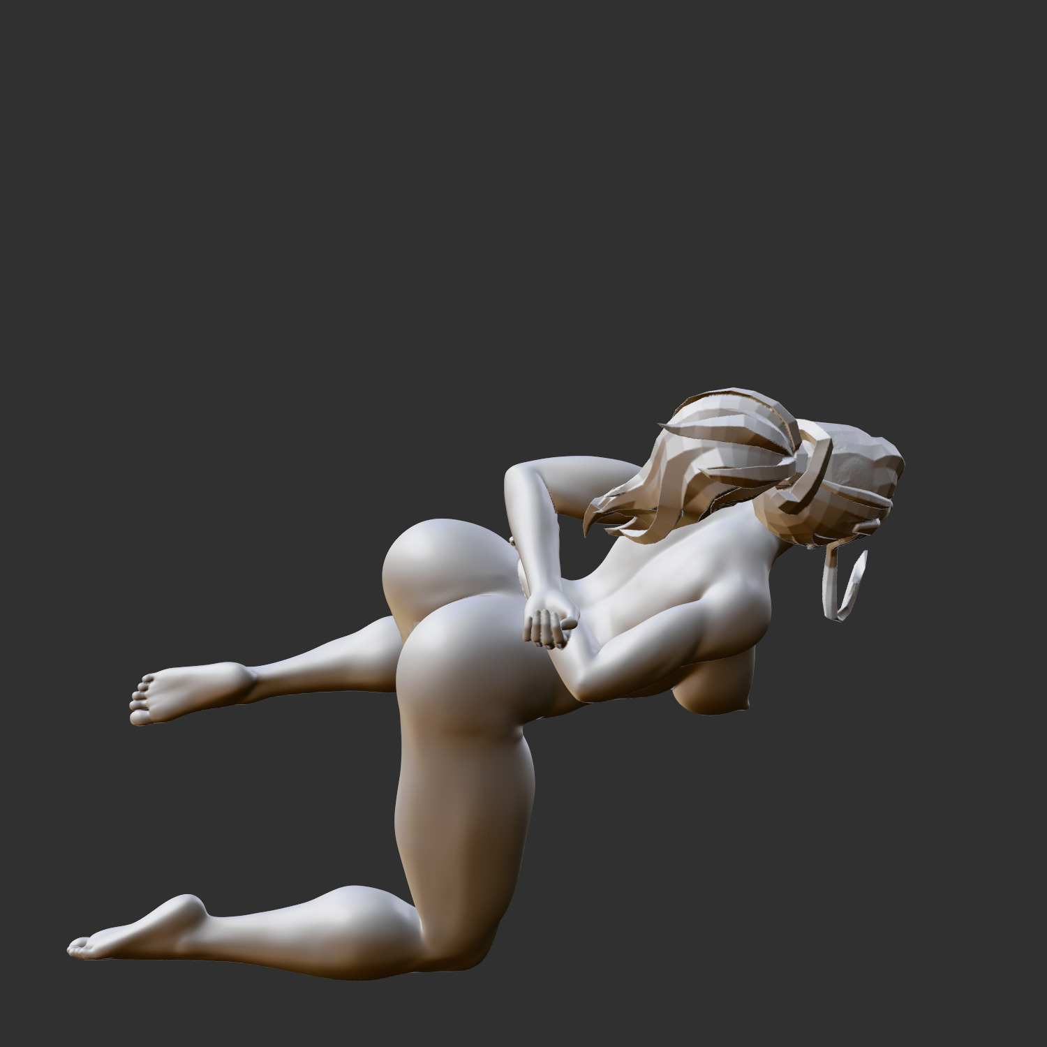 Naughty Elf Girl Busty Body Erotic 3D Print STL 3D print model_4