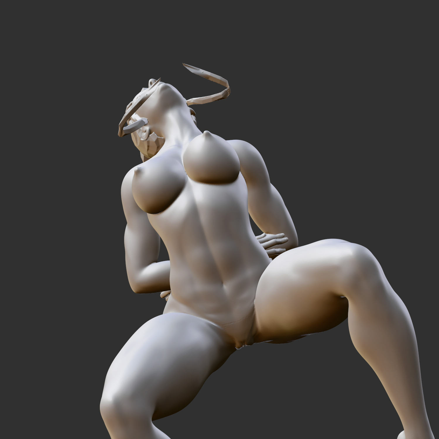 Naughty Elf Girl Busty Body Erotic 3D Print STL 3D print model_2