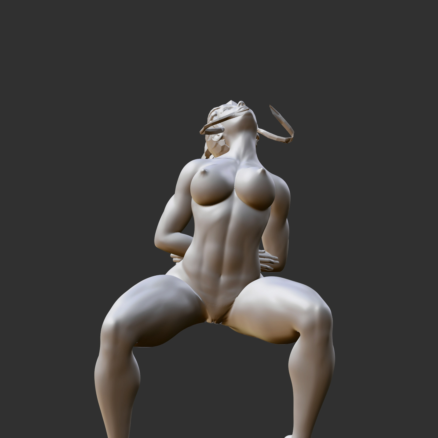 Naughty Elf Girl Busty Body Erotic 3D Print STL 3D print model_1