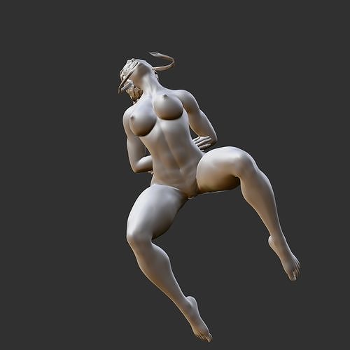 Naughty Elf Girl Busty Body Erotic 3D Print STL 3D print model
