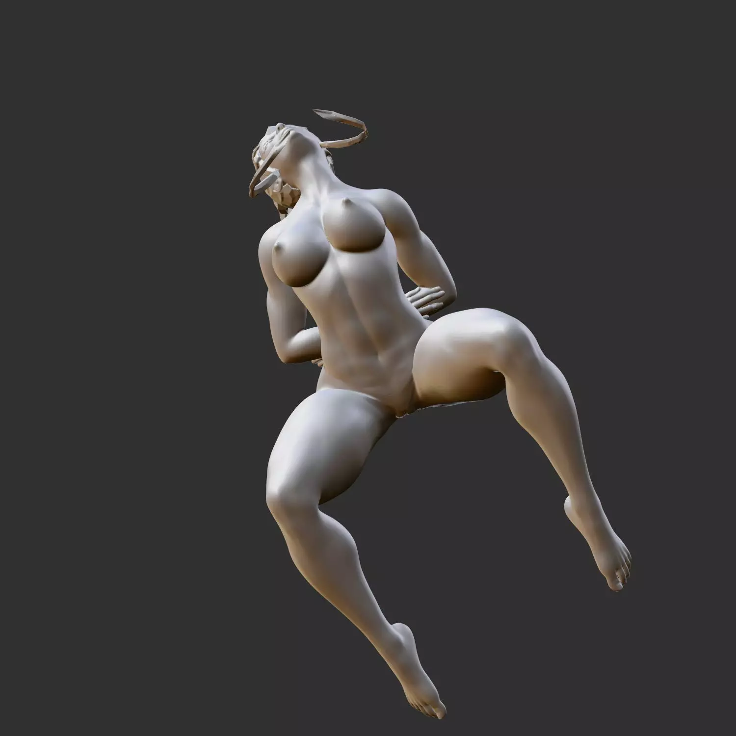 Naughty Elf Girl Busty Body Erotic 3D Print STL 3D print model_0