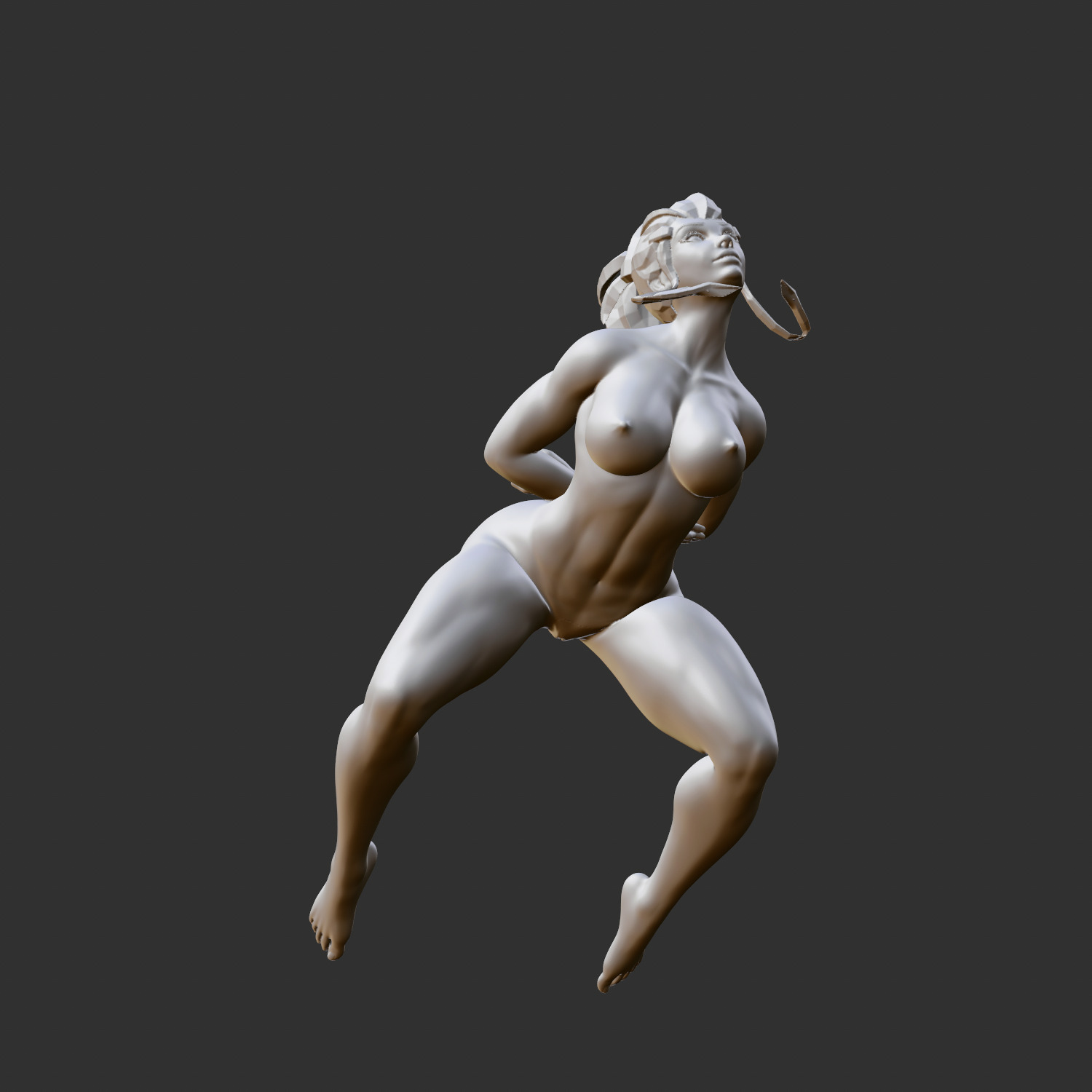 Naughty Elf Girl Busty Body Erotic 3D Print STL 3D print model_6