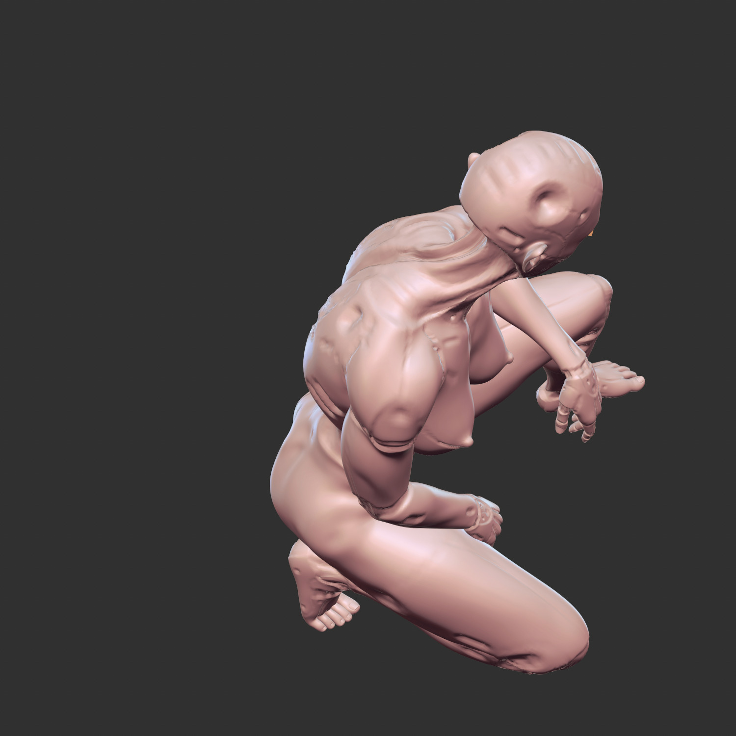 Lewd Robotic Waifu with Cybernetic Body STL 3D print model_1