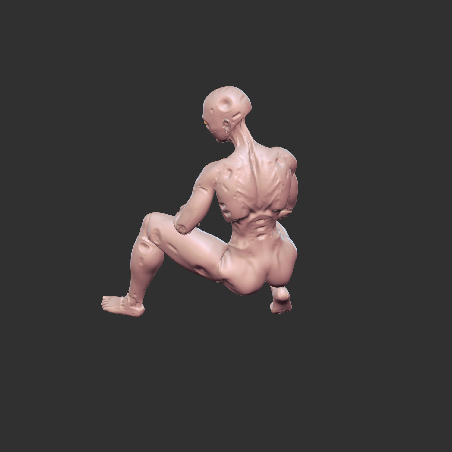 Lewd Robotic Waifu with Cybernetic Body STL 3D print model_3