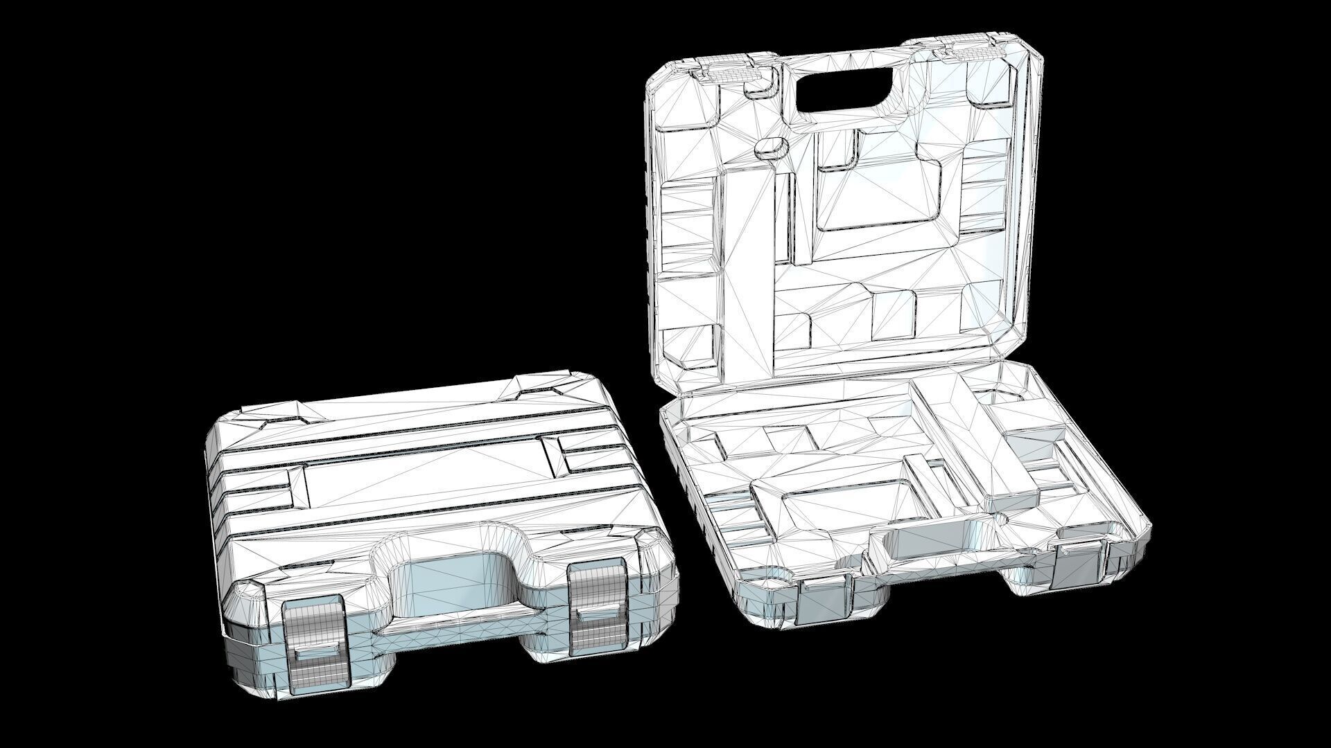Impact resistant tool case suitcase 3D model_6