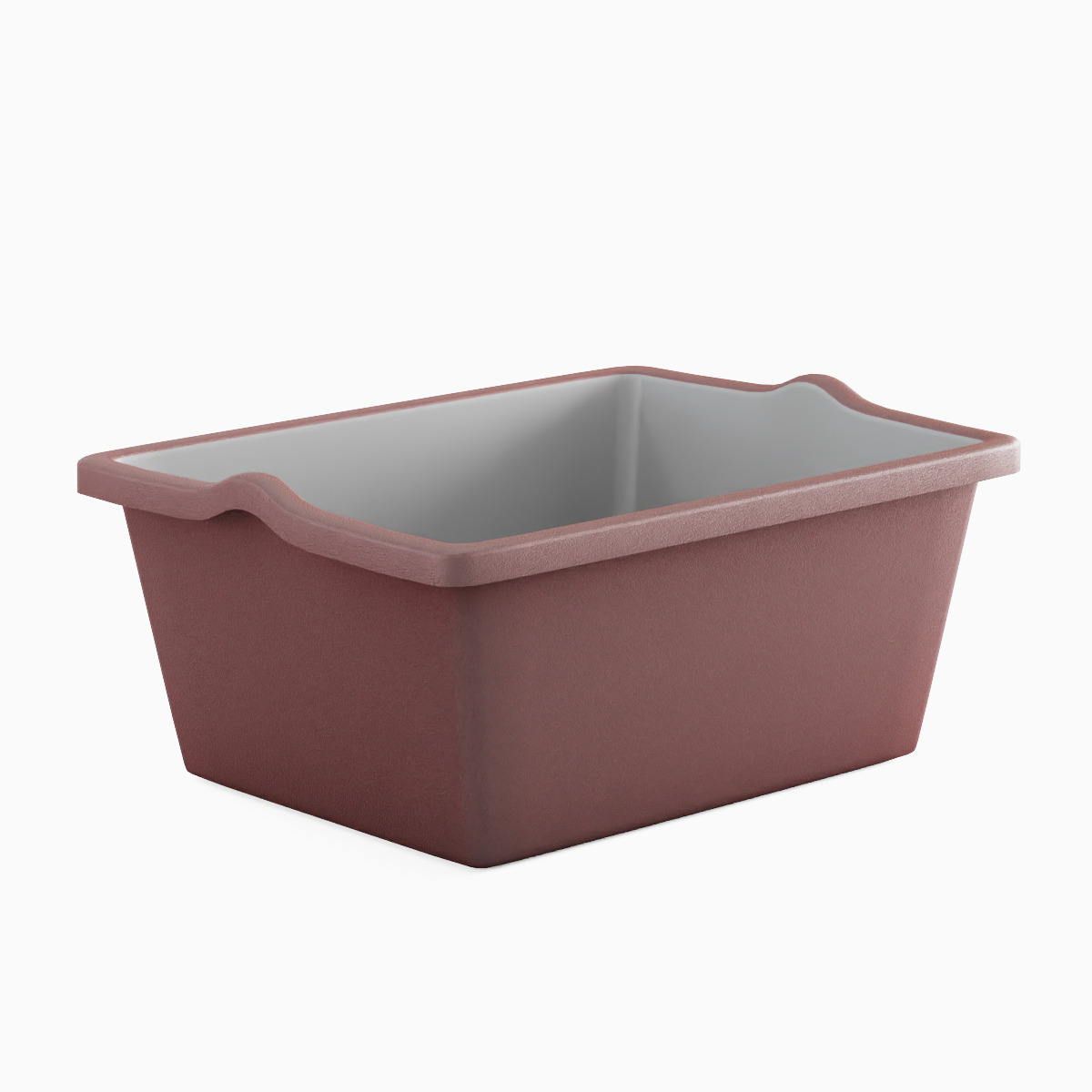 Simple Plastic Wash Basin C Set Low-poly 3D model_9