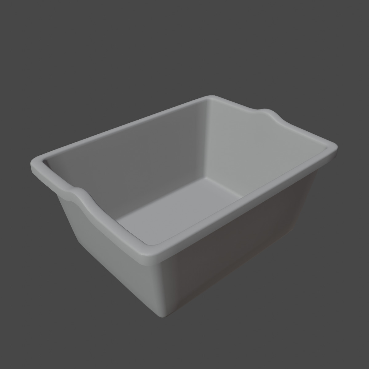 Simple Plastic Wash Basin C Set Low-poly 3D model_20