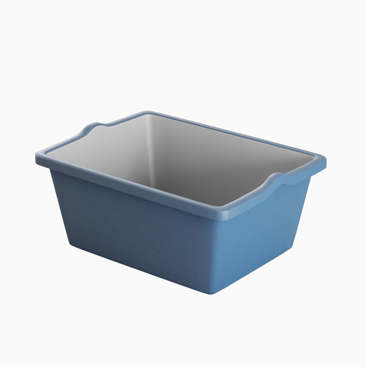 Simple Plastic Wash Basin C Set Low-poly 3D model_7