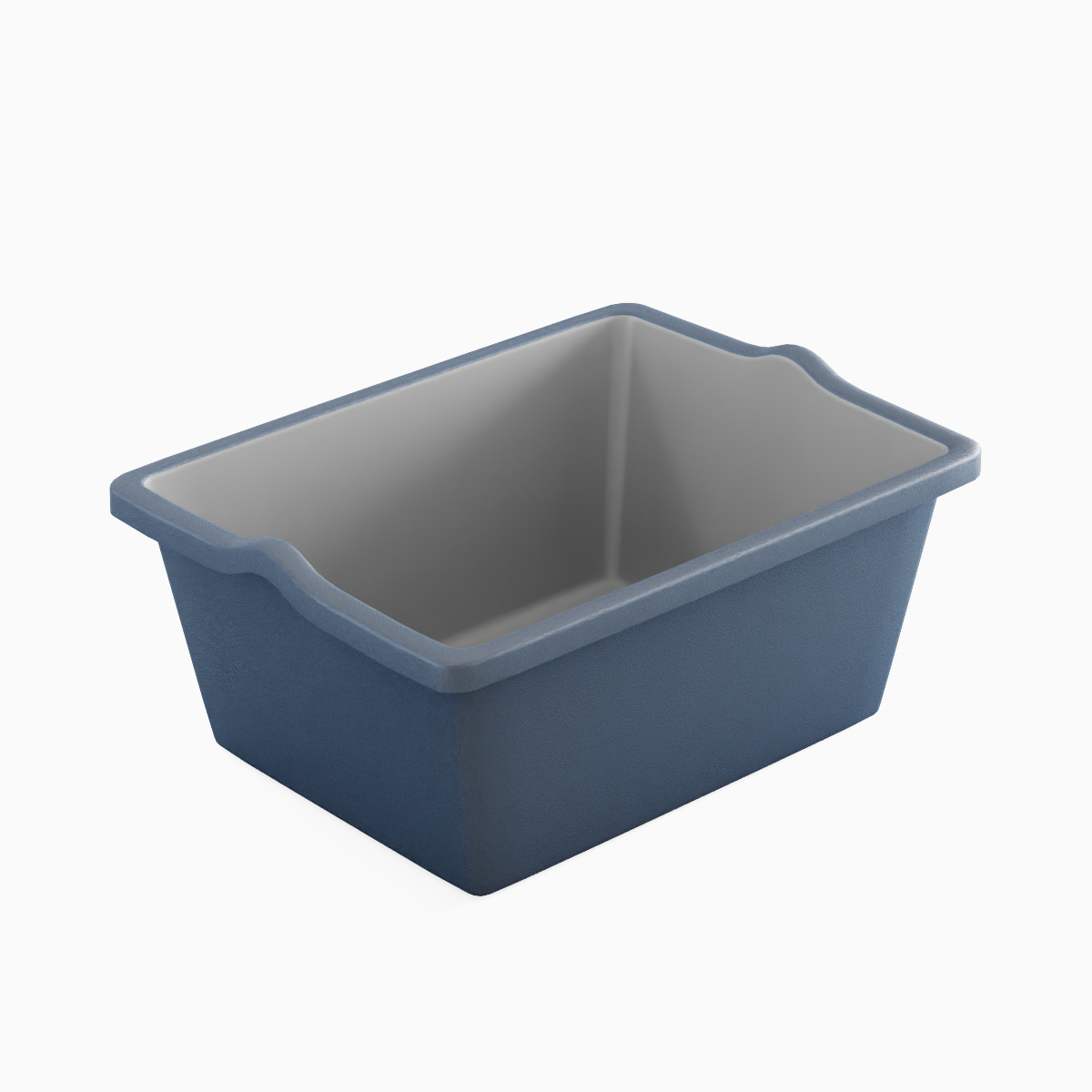 Simple Plastic Wash Basin C Set Low-poly 3D model_6