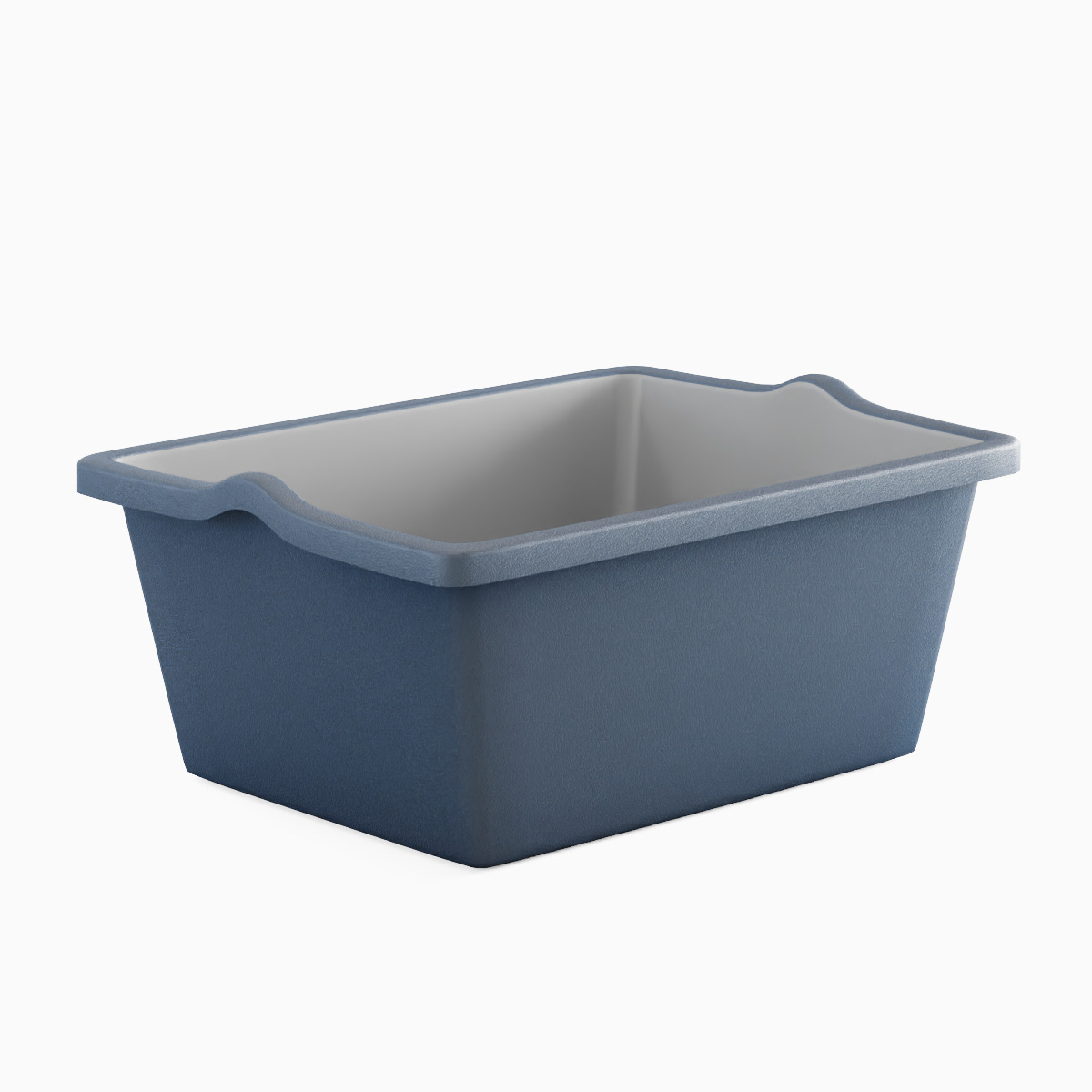 Simple Plastic Wash Basin C Set Low-poly 3D model_3