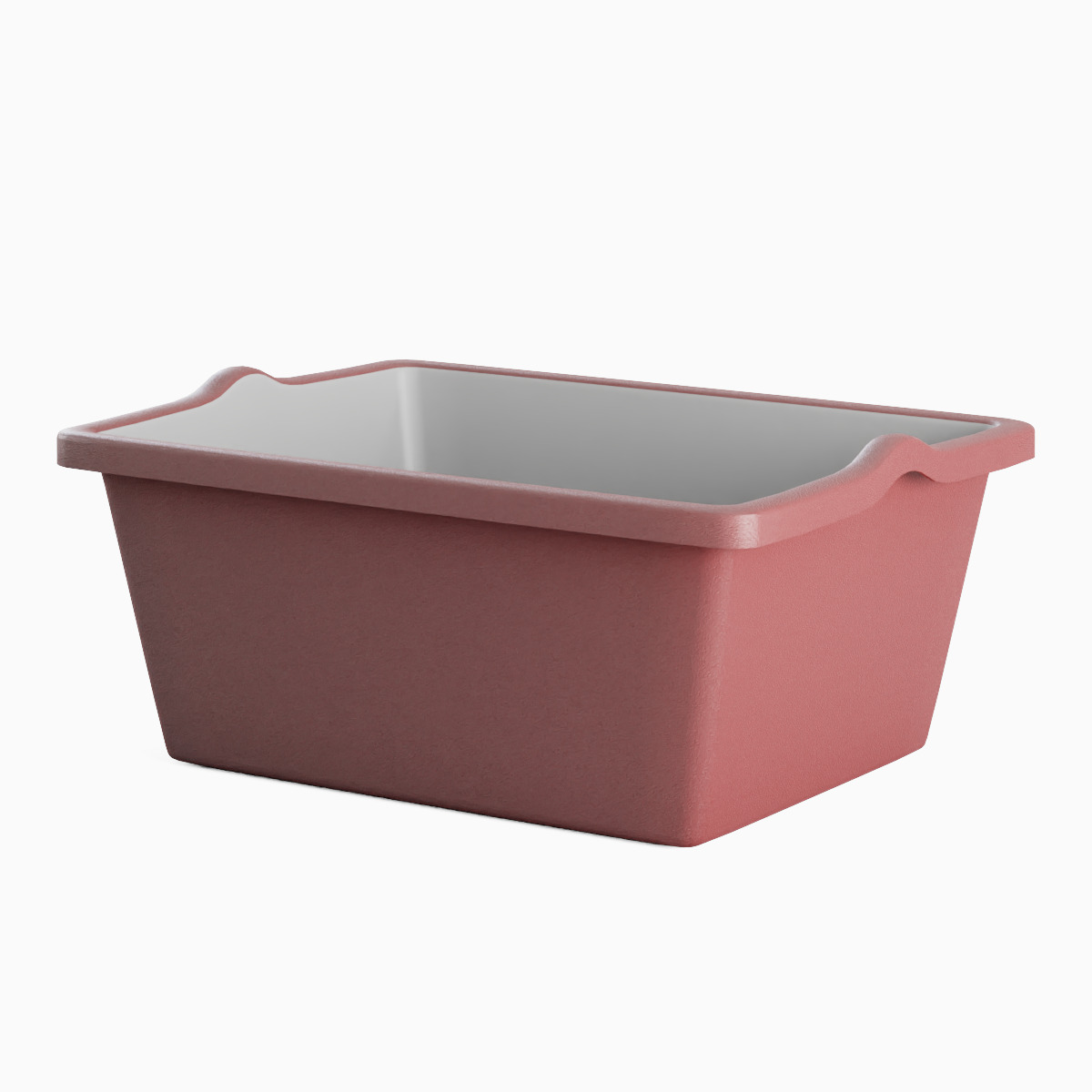 Simple Plastic Wash Basin C Set Low-poly 3D model_10
