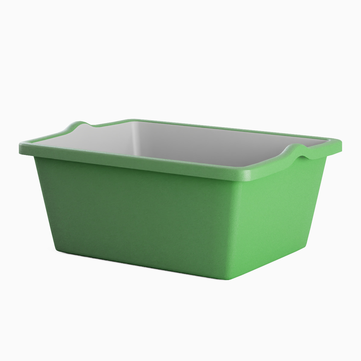 Simple Plastic Wash Basin C Set Low-poly 3D model_16