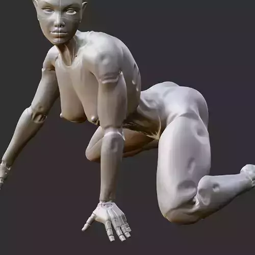 Hentai Anime Girl Teasing with Finger NSFW STL