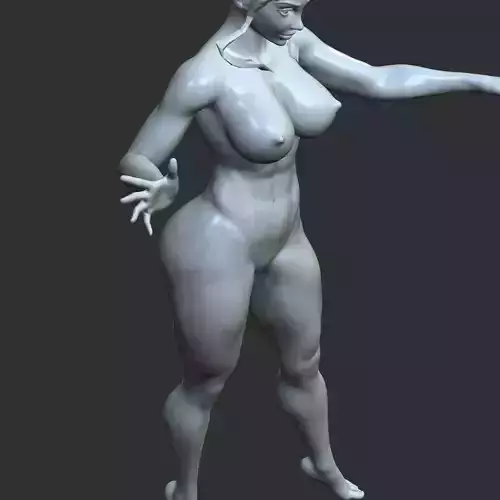 Hentai Anime Girl Standing Pose NSFW 3D Model STL