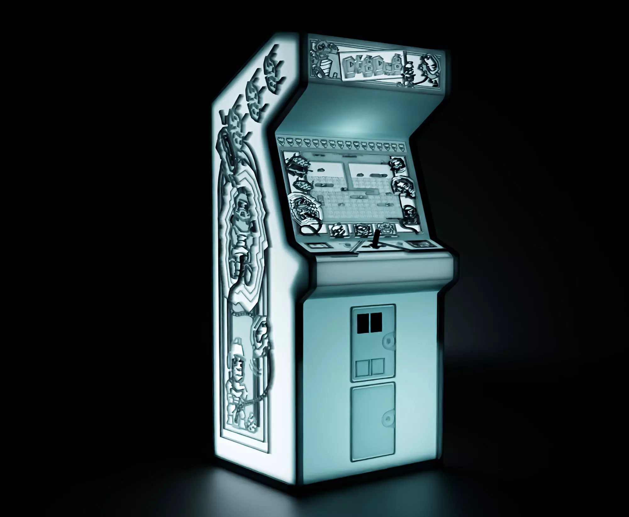 Dig Dug Arcade Cabinet with Lithophane 3D print model