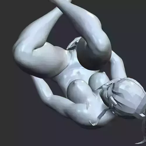Hentai Anime Girl Perfect Body erotic Seated Pose NSFW 3D Model 