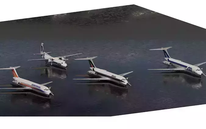 ALITALIA DC-9 32  Fokker Friendship f27 