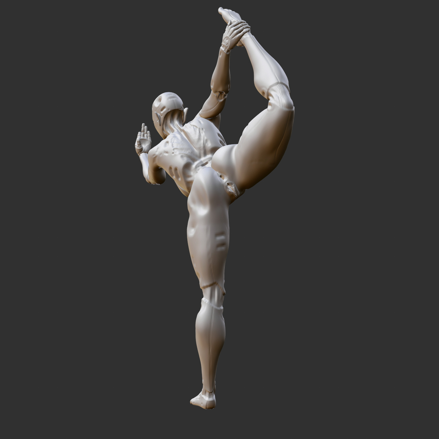 dancing robot girl 3D print model_2