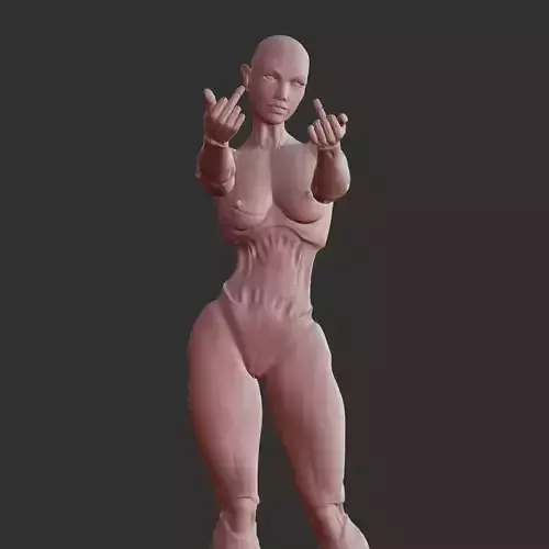 Cyberpunk Mecha Girl Nude Pin-Up 3D STL 3D print model Cyberpunk Mecha Girl Nude Pin-Up 3D STL 3D print model