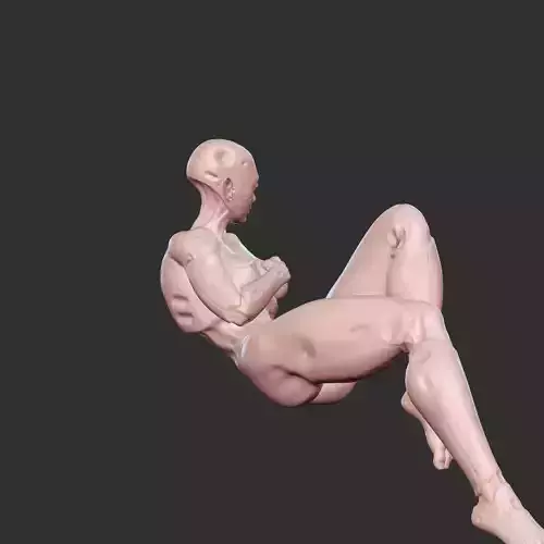 Cybernetic Hentai Girl Lewd Pose STL