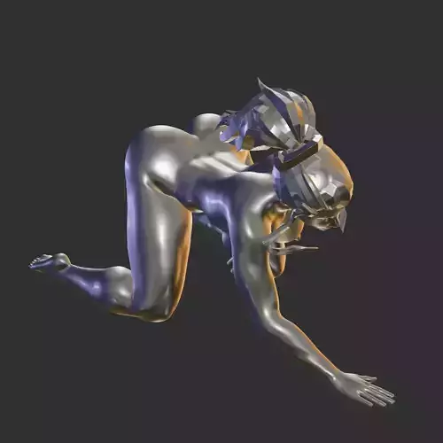 Curvy Anime Babe Busty Lingerie Pose NSFW STL