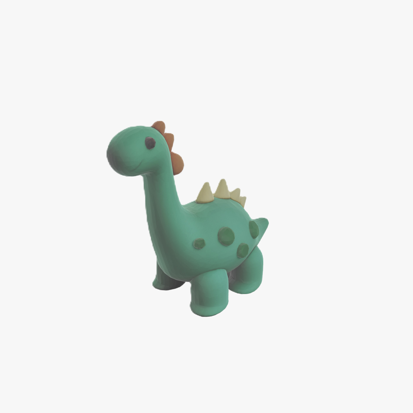 Dino cartoon model Low-poly 3D model_10