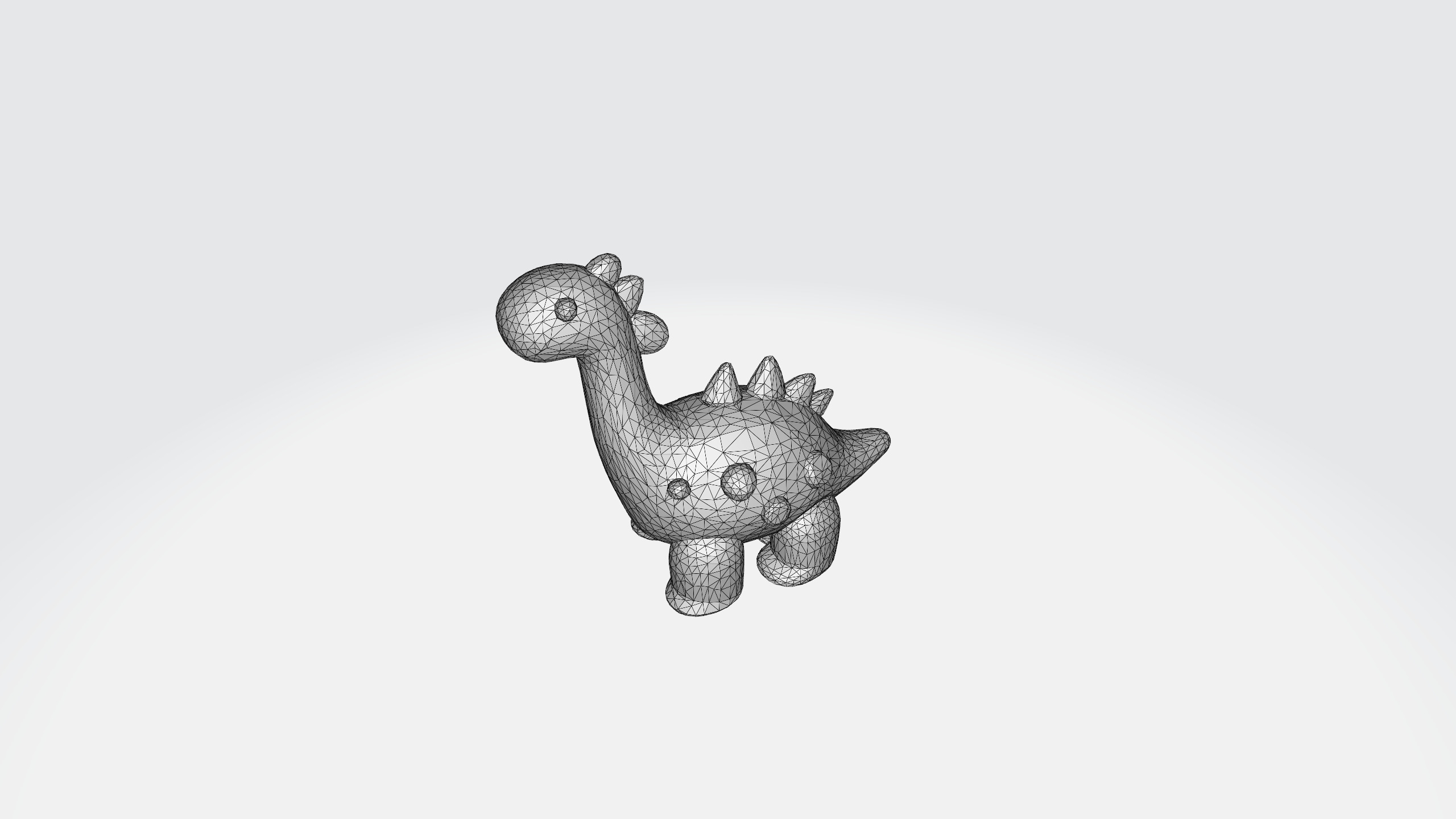 Dino cartoon model Low-poly 3D model_6