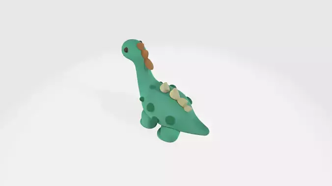 Dino cartoon model Low-poly 3D model