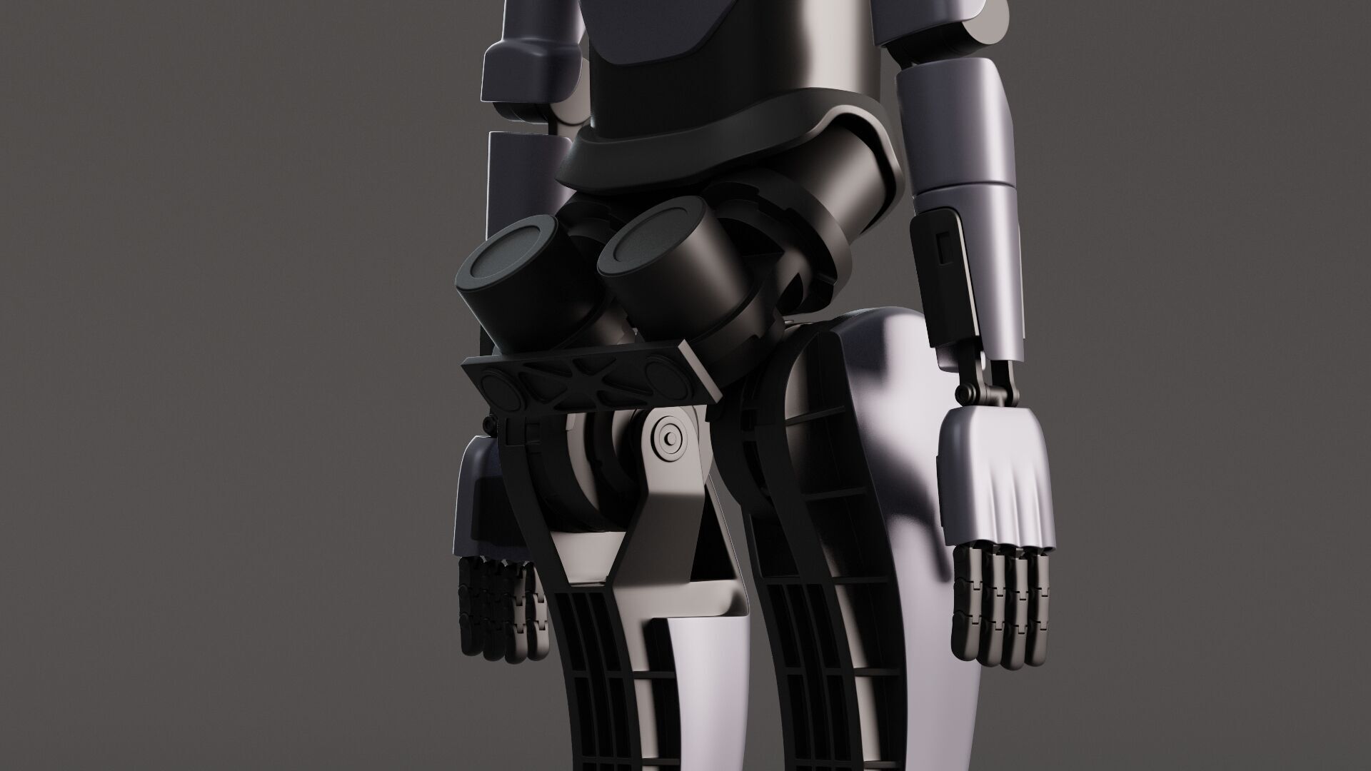 Humanoid robot 3D model_4