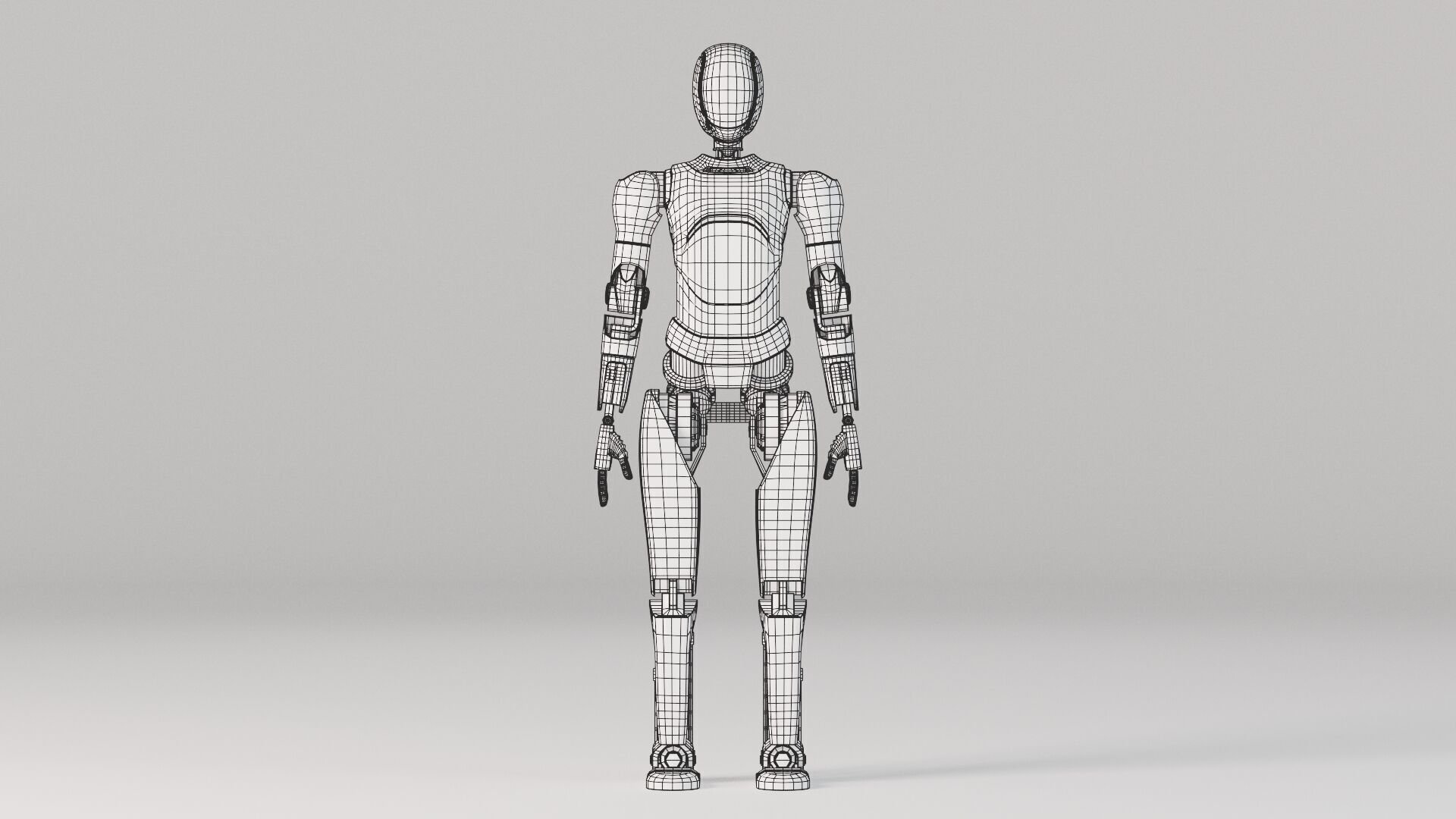 Humanoid robot 3D model_6