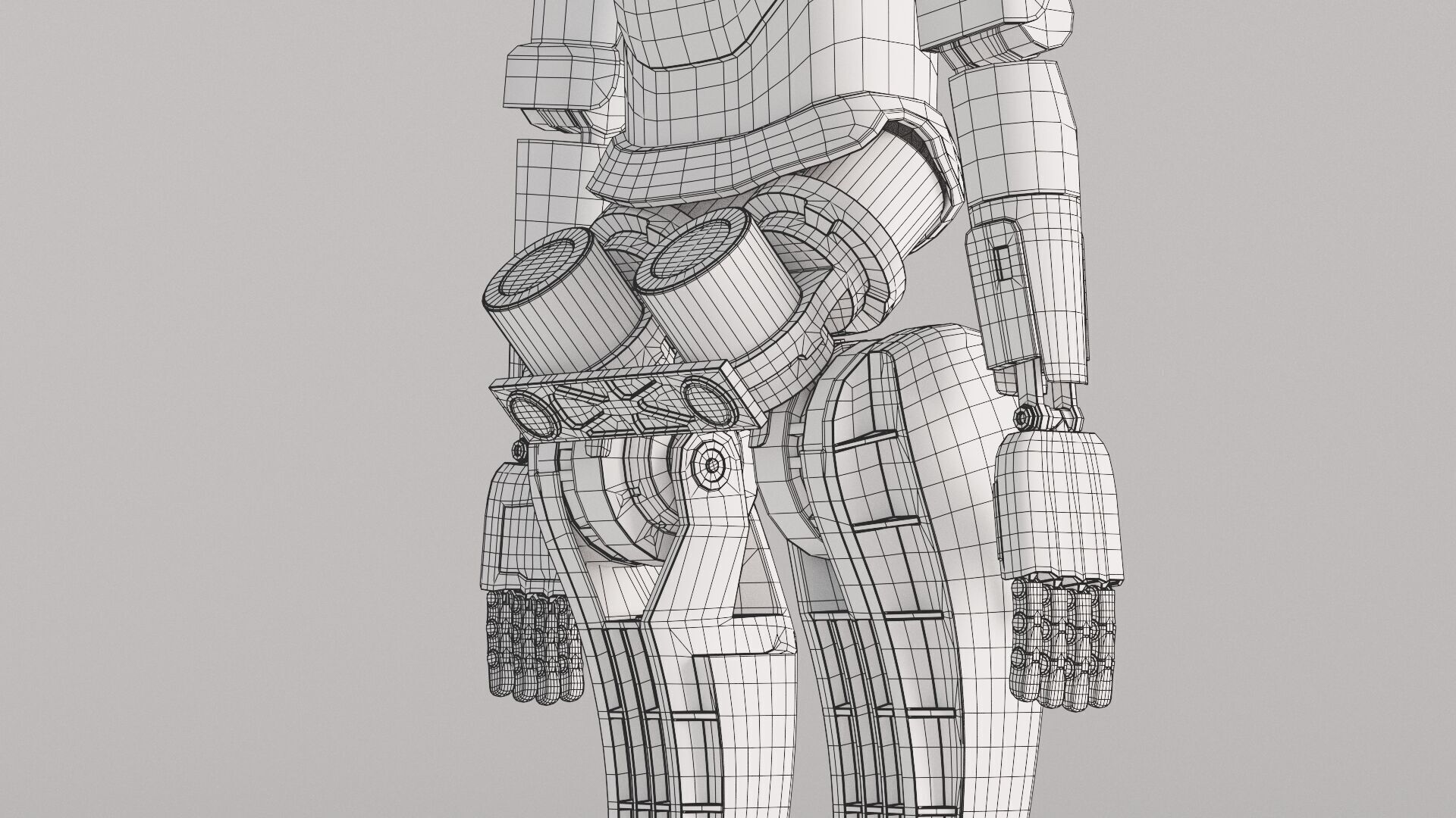 Humanoid robot 3D model_8