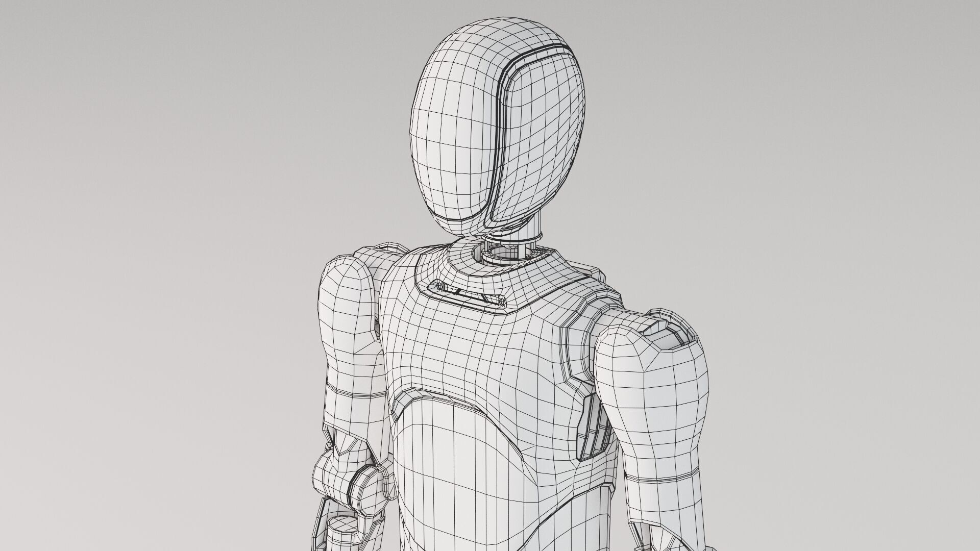 Humanoid robot 3D model_7