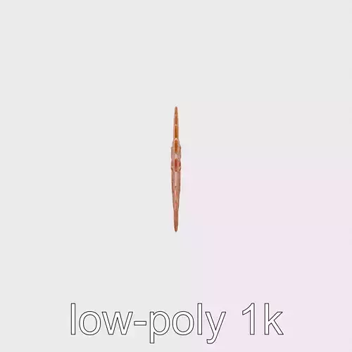 Phoenix Feathered Wings with Fiery Gradient Low-poly 3D model