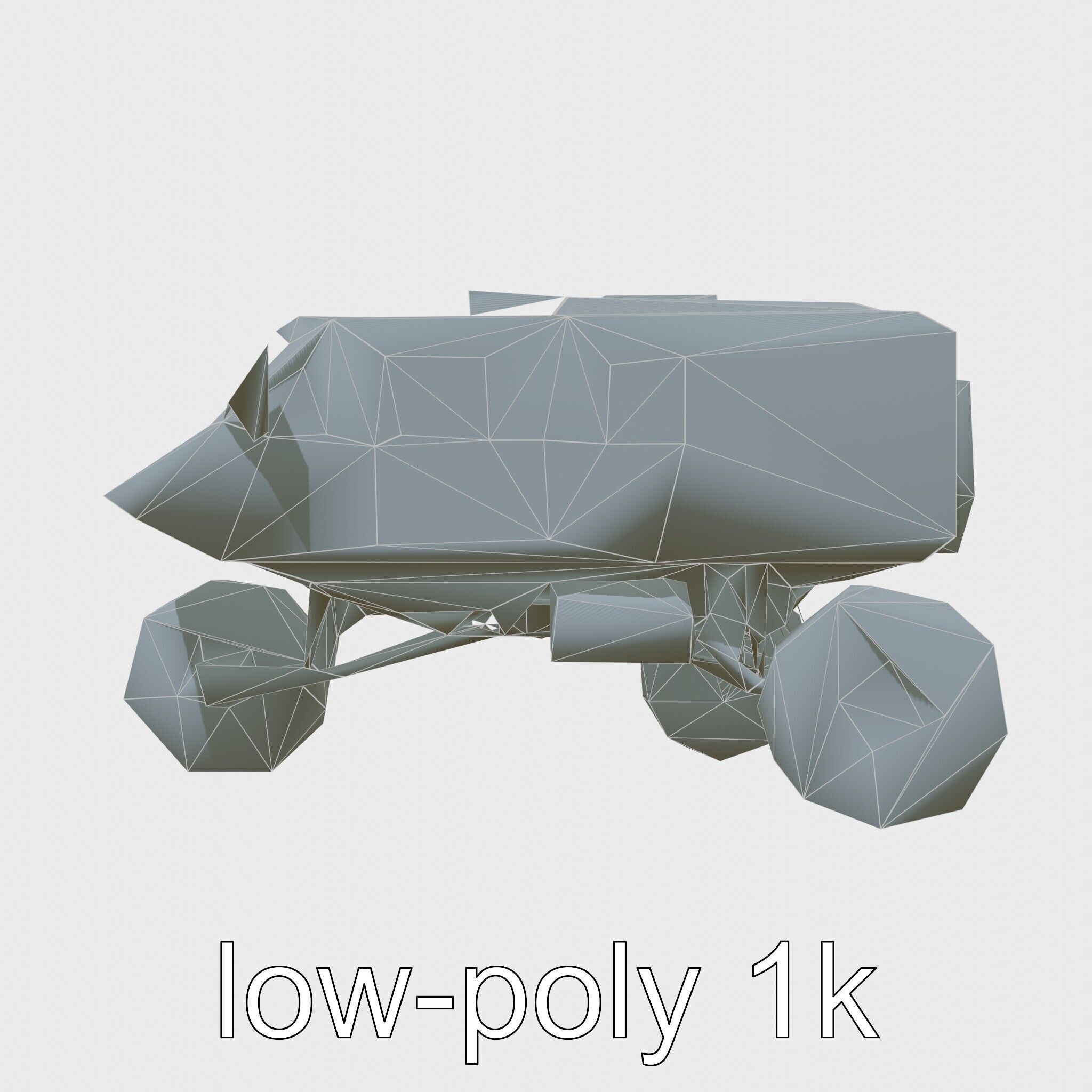Polar Traverse Machine Fortresslike Highvisibility Design Low-poly 3D model_18