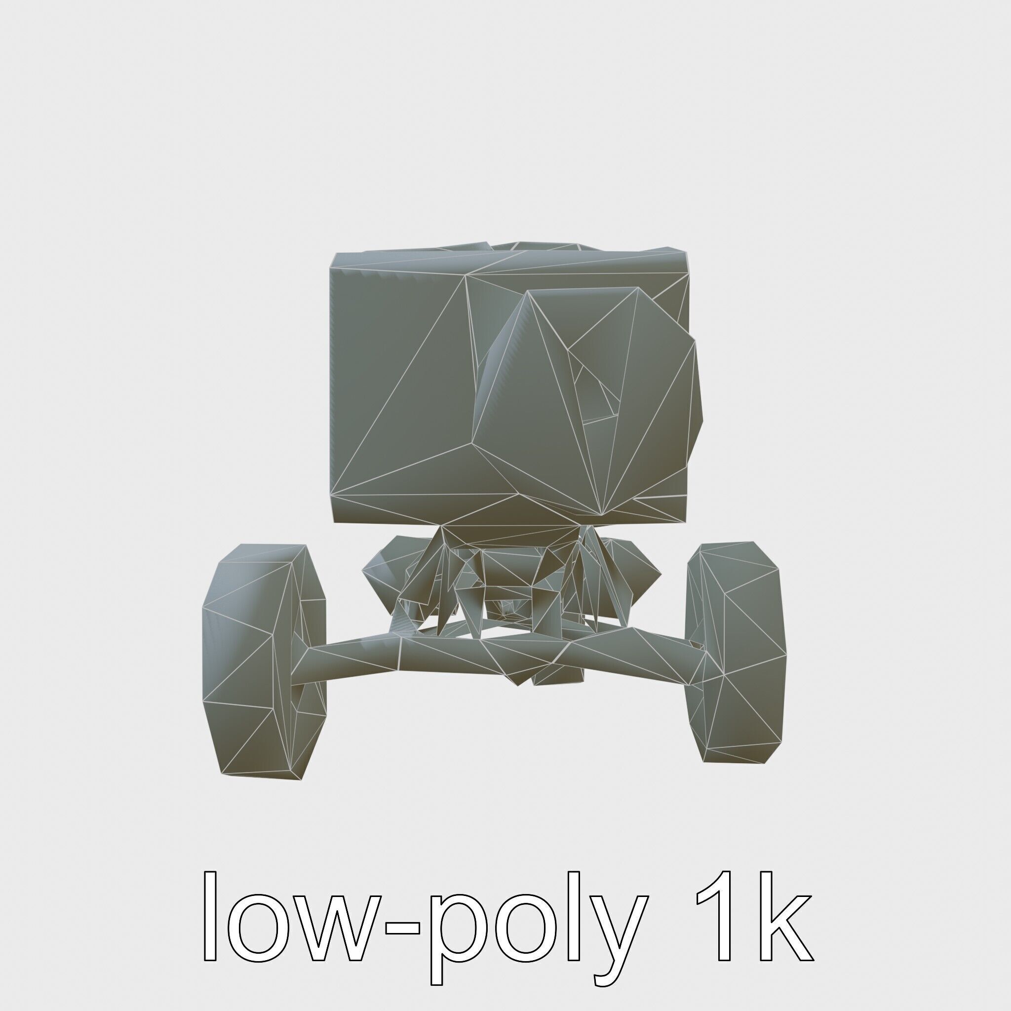 Polar Traverse Machine Fortresslike Highvisibility Design Low-poly 3D model_7