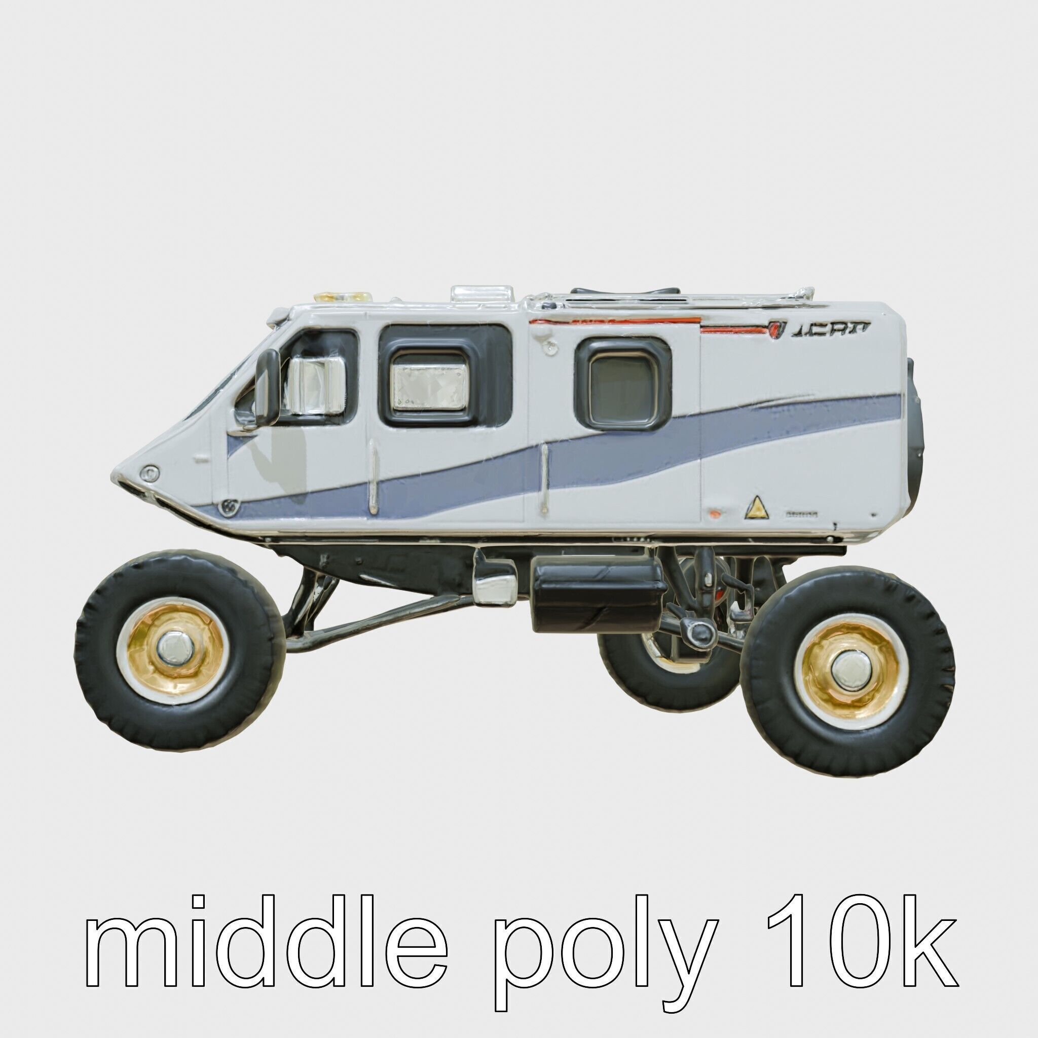 Polar Traverse Machine Fortresslike Highvisibility Design Low-poly 3D model_15