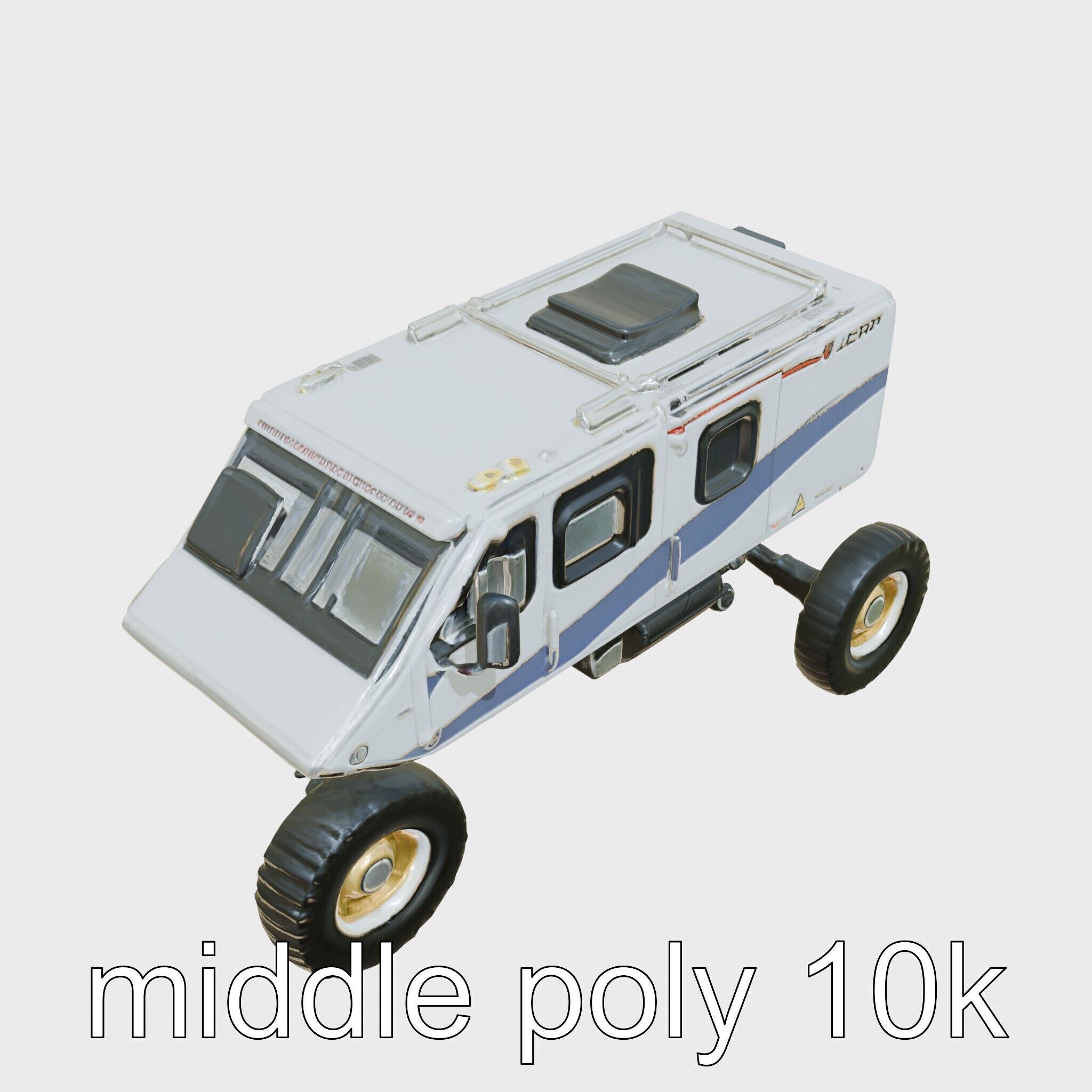 Polar Traverse Machine Fortresslike Highvisibility Design Low-poly 3D model_8