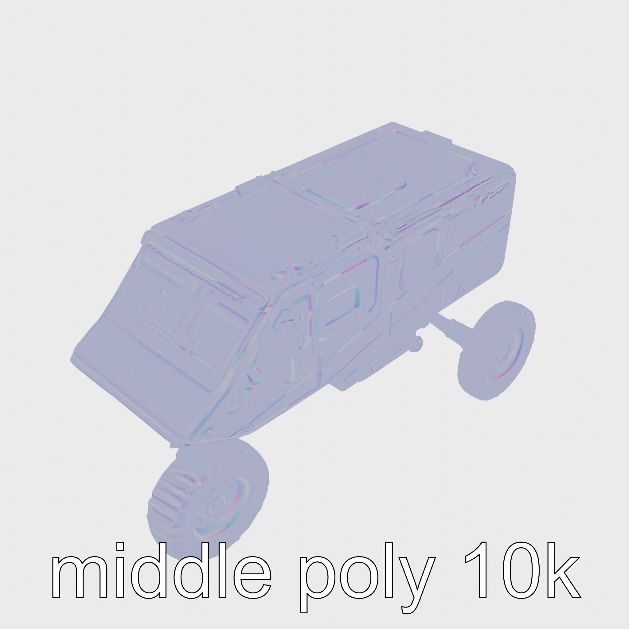 Polar Traverse Machine Fortresslike Highvisibility Design Low-poly 3D model_29