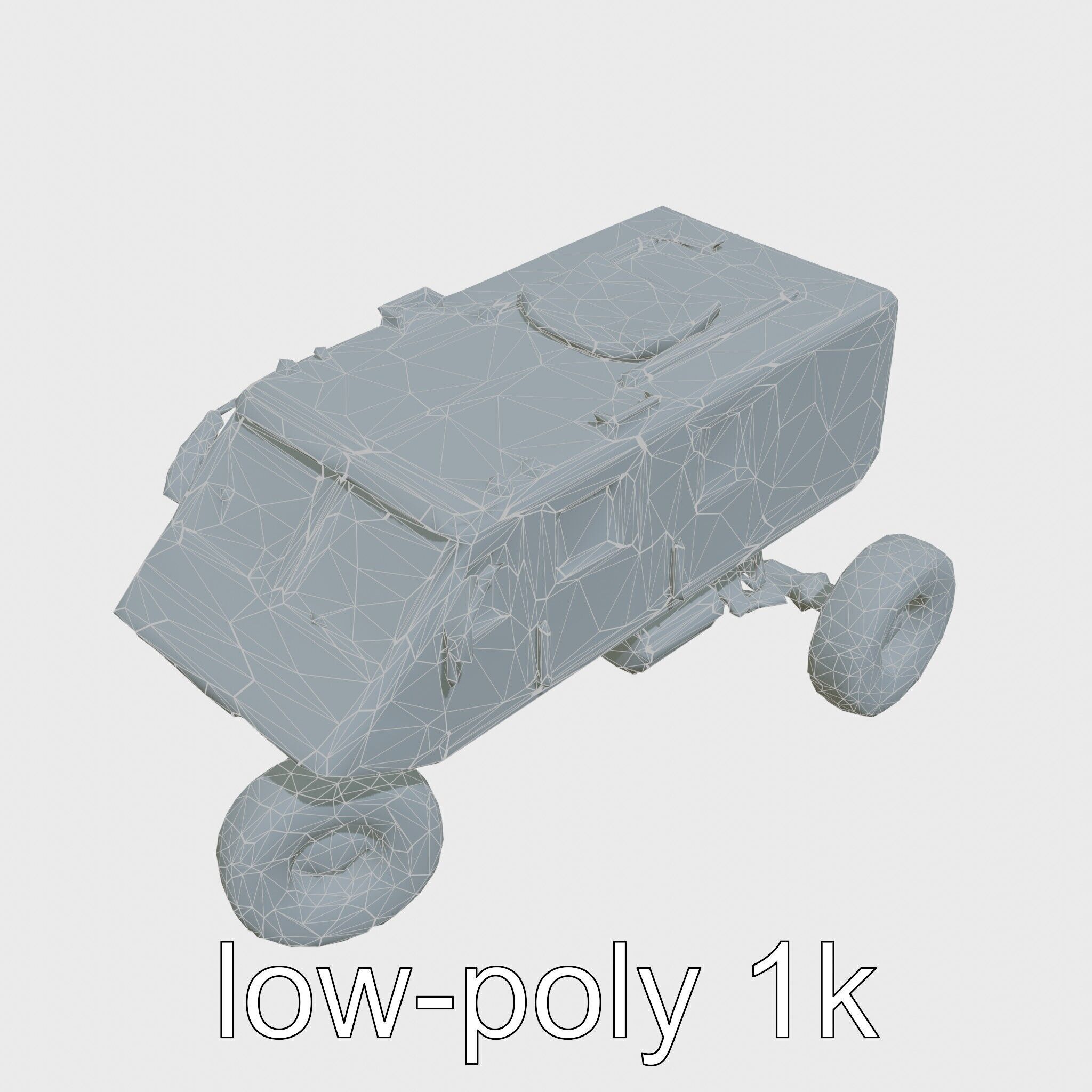 Polar Traverse Machine Fortresslike Highvisibility Design Low-poly 3D model_19