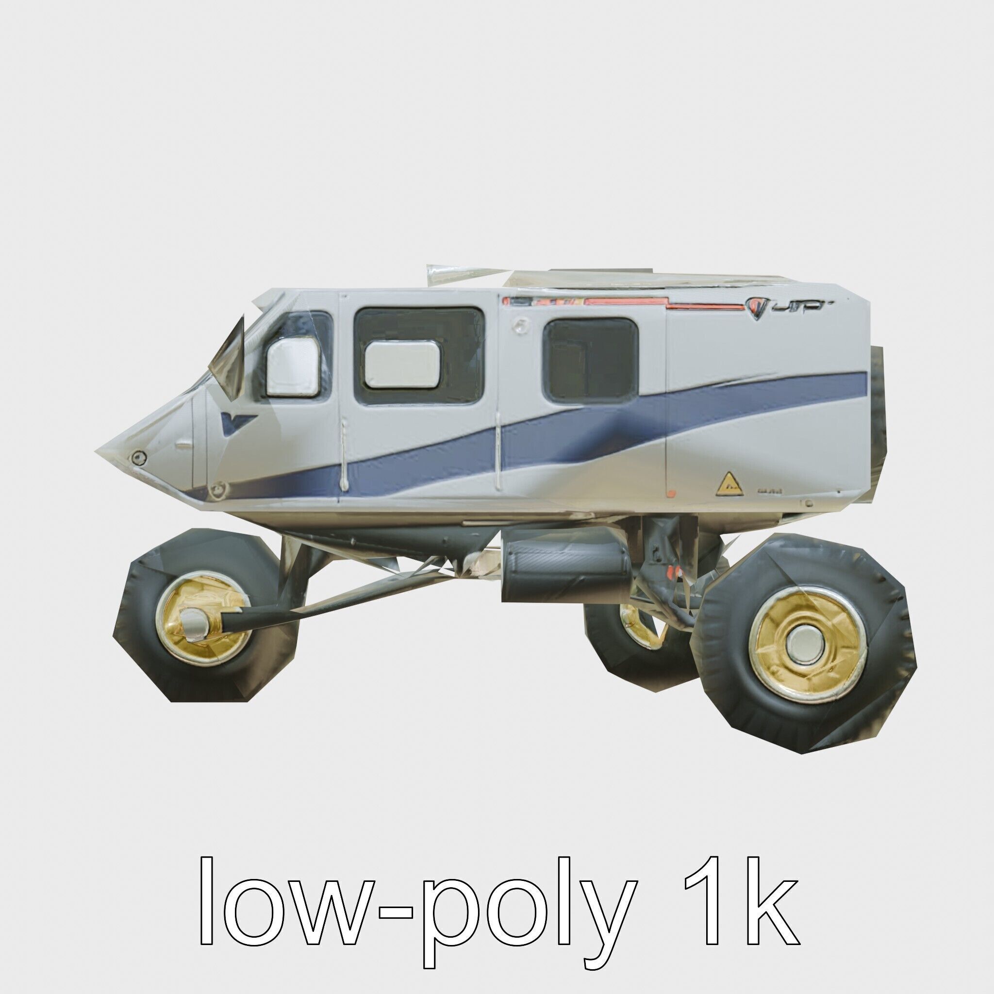 Polar Traverse Machine Fortresslike Highvisibility Design Low-poly 3D model_23