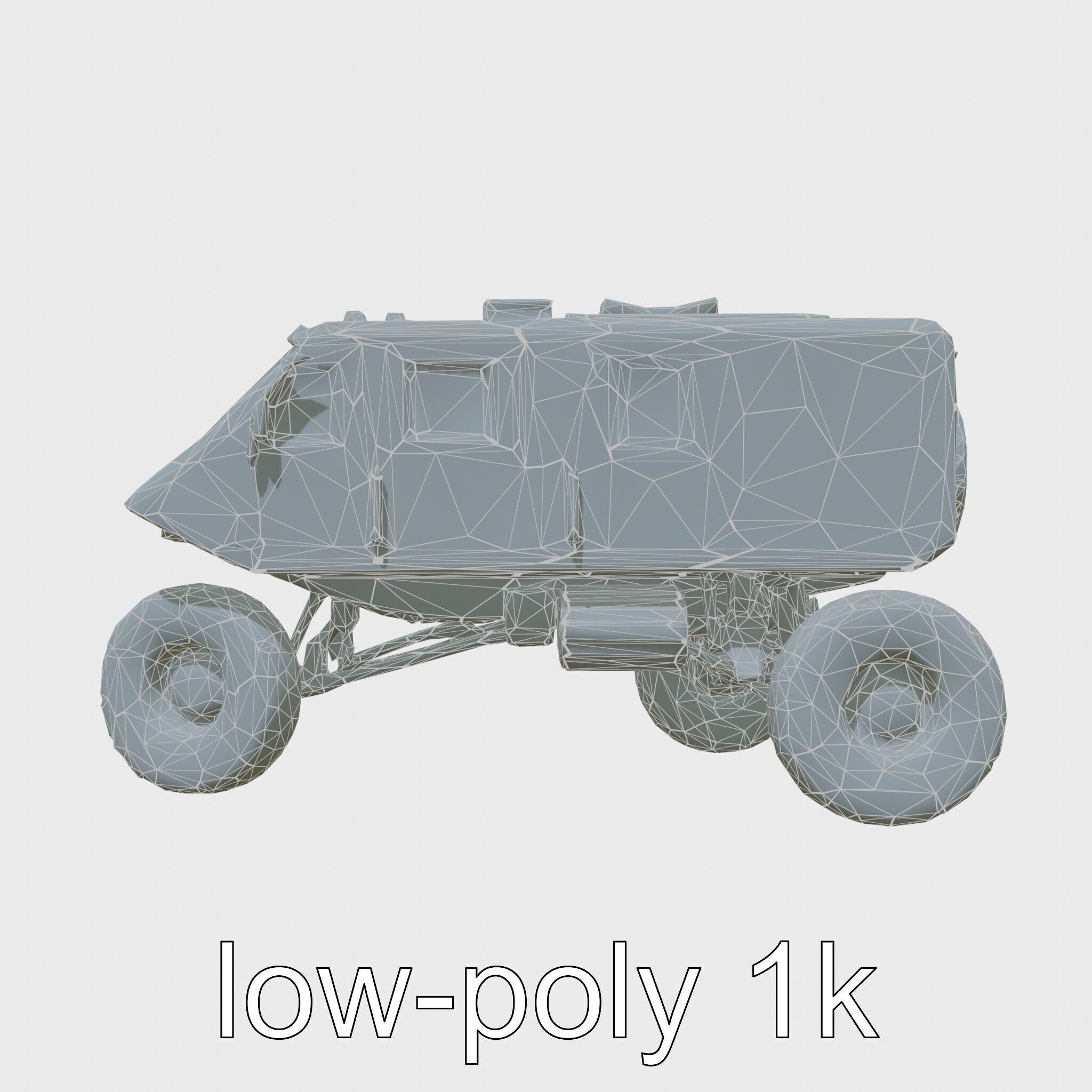 Polar Traverse Machine Fortresslike Highvisibility Design Low-poly 3D model_20