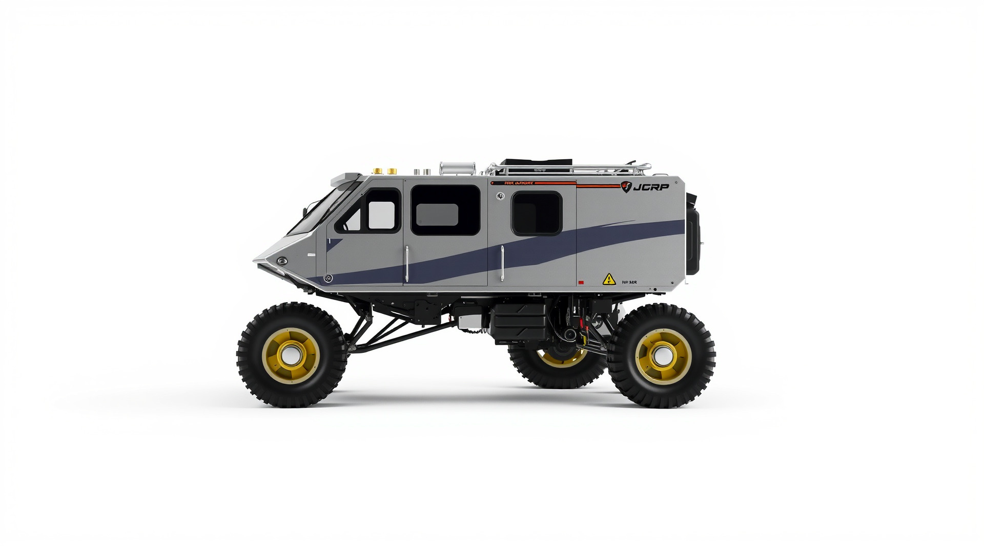 Polar Traverse Machine Fortresslike Highvisibility Design Low-poly 3D model_3