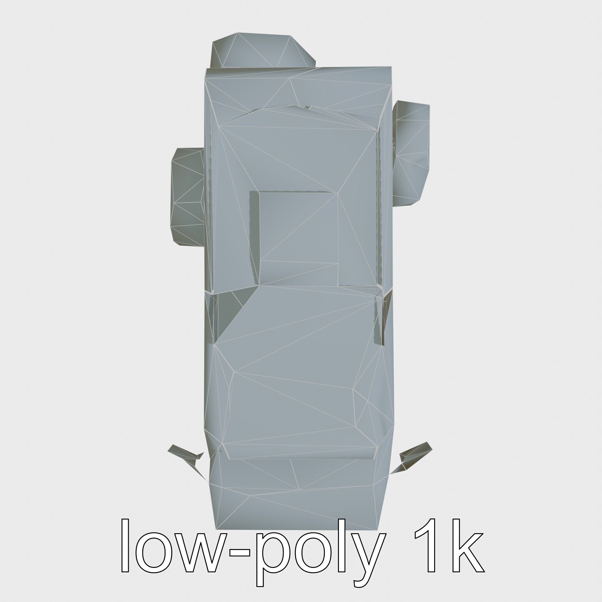 Polar Traverse Machine Fortresslike Highvisibility Design Low-poly 3D model_28