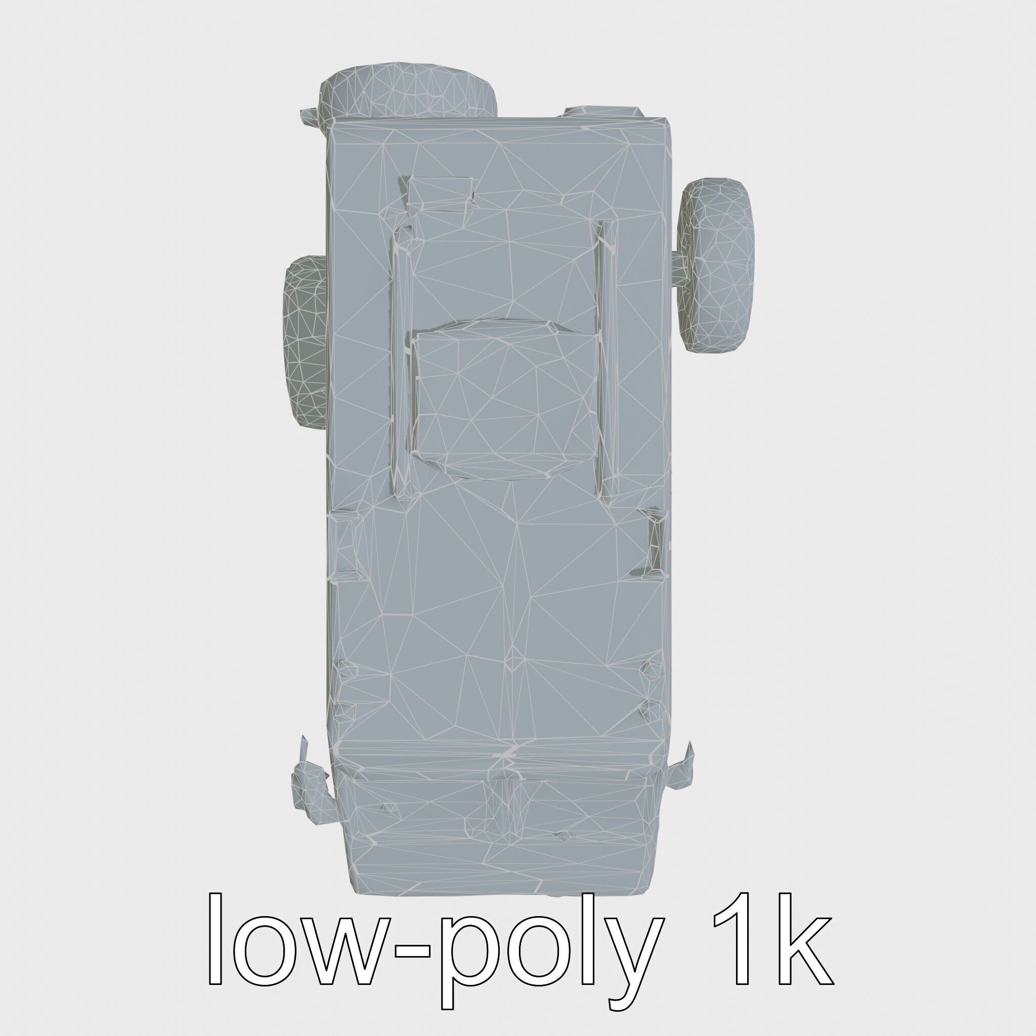 Polar Traverse Machine Fortresslike Highvisibility Design Low-poly 3D model_11