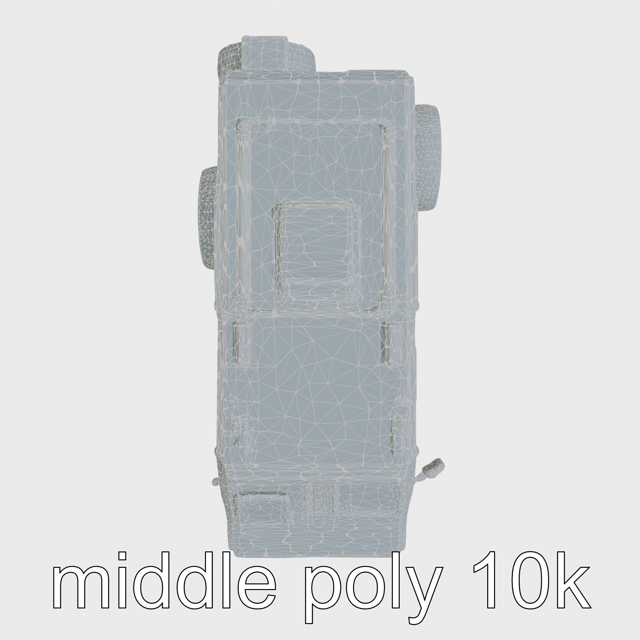 Polar Traverse Machine Fortresslike Highvisibility Design Low-poly 3D model_24