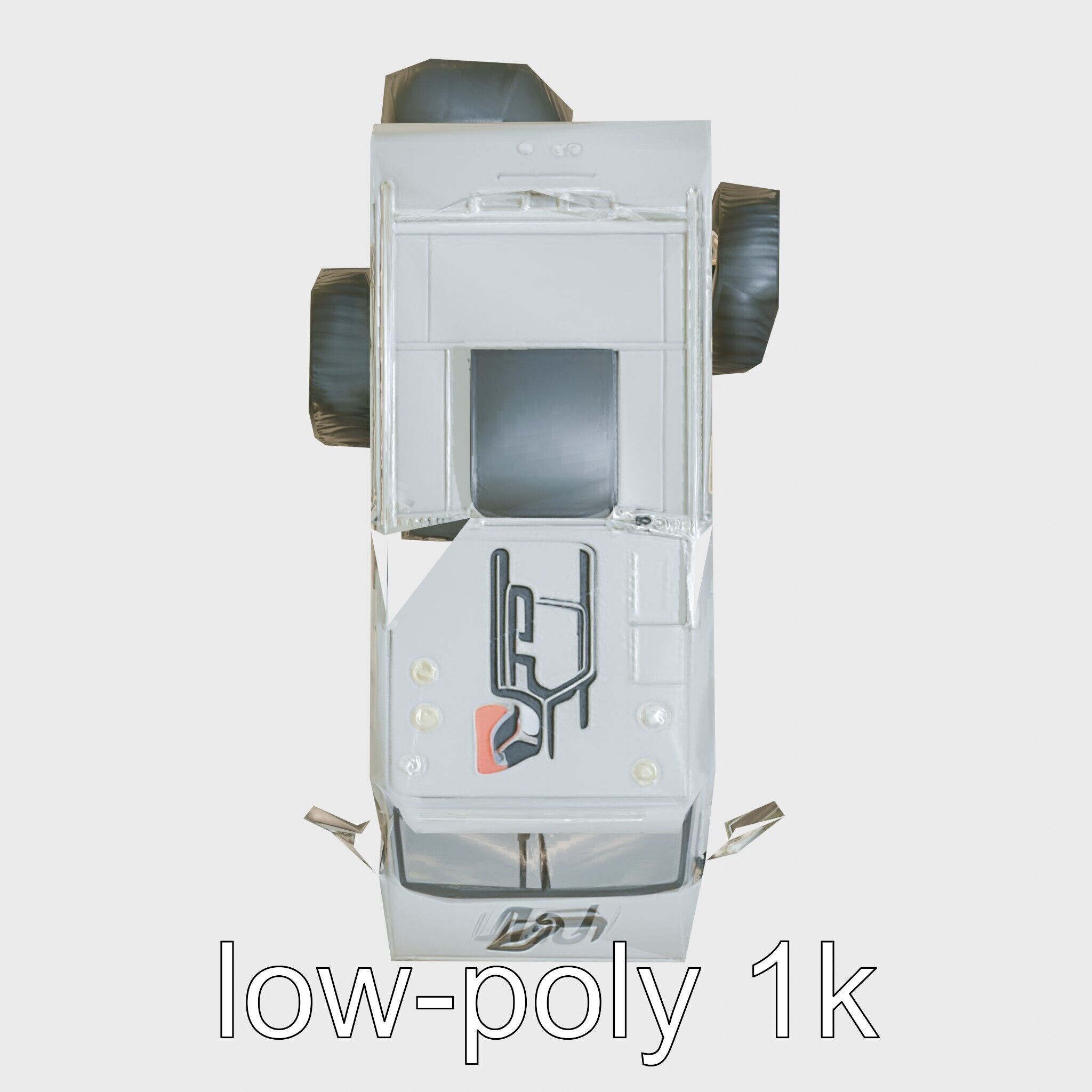 Polar Traverse Machine Fortresslike Highvisibility Design Low-poly 3D model_16