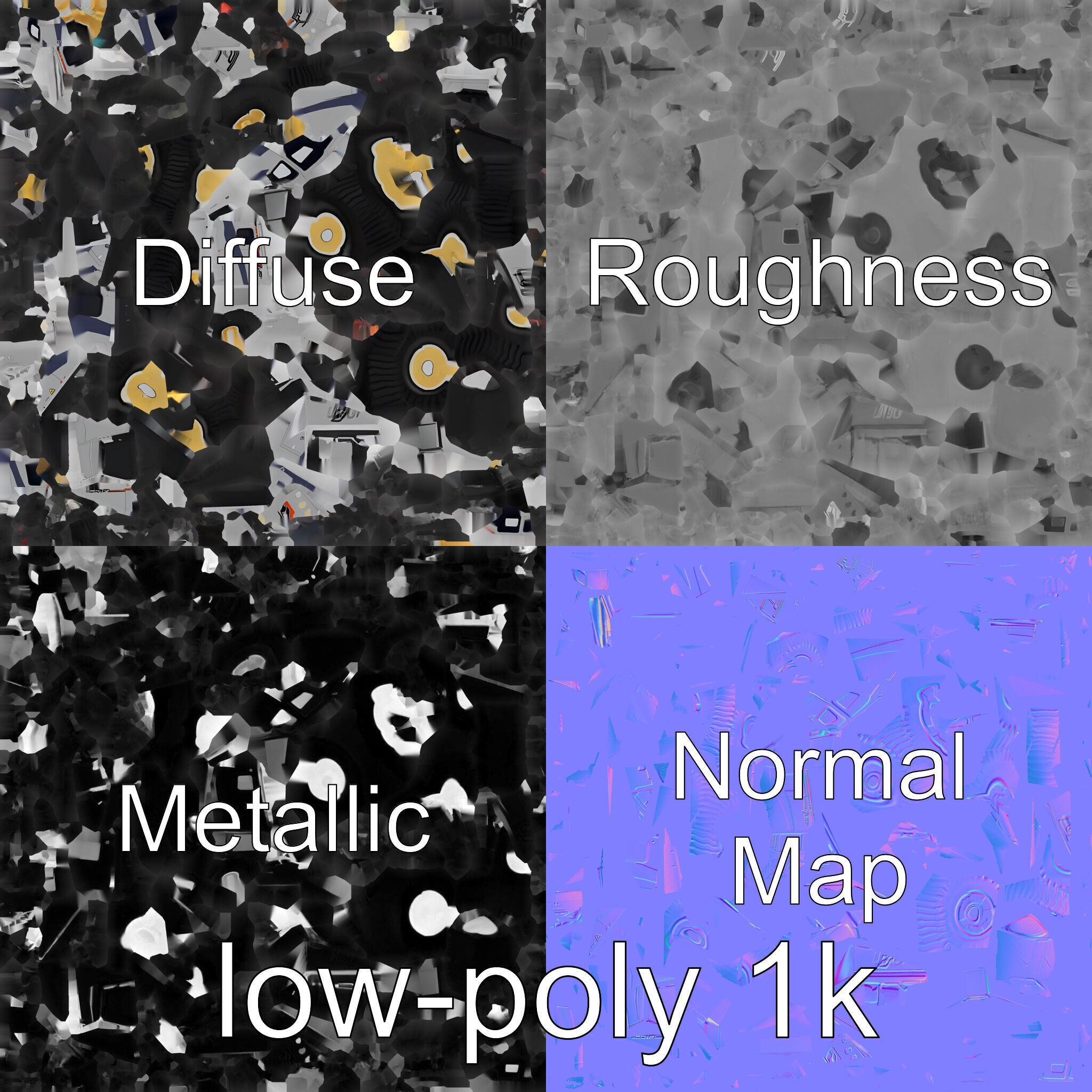 Polar Traverse Machine Fortresslike Highvisibility Design Low-poly 3D model_1