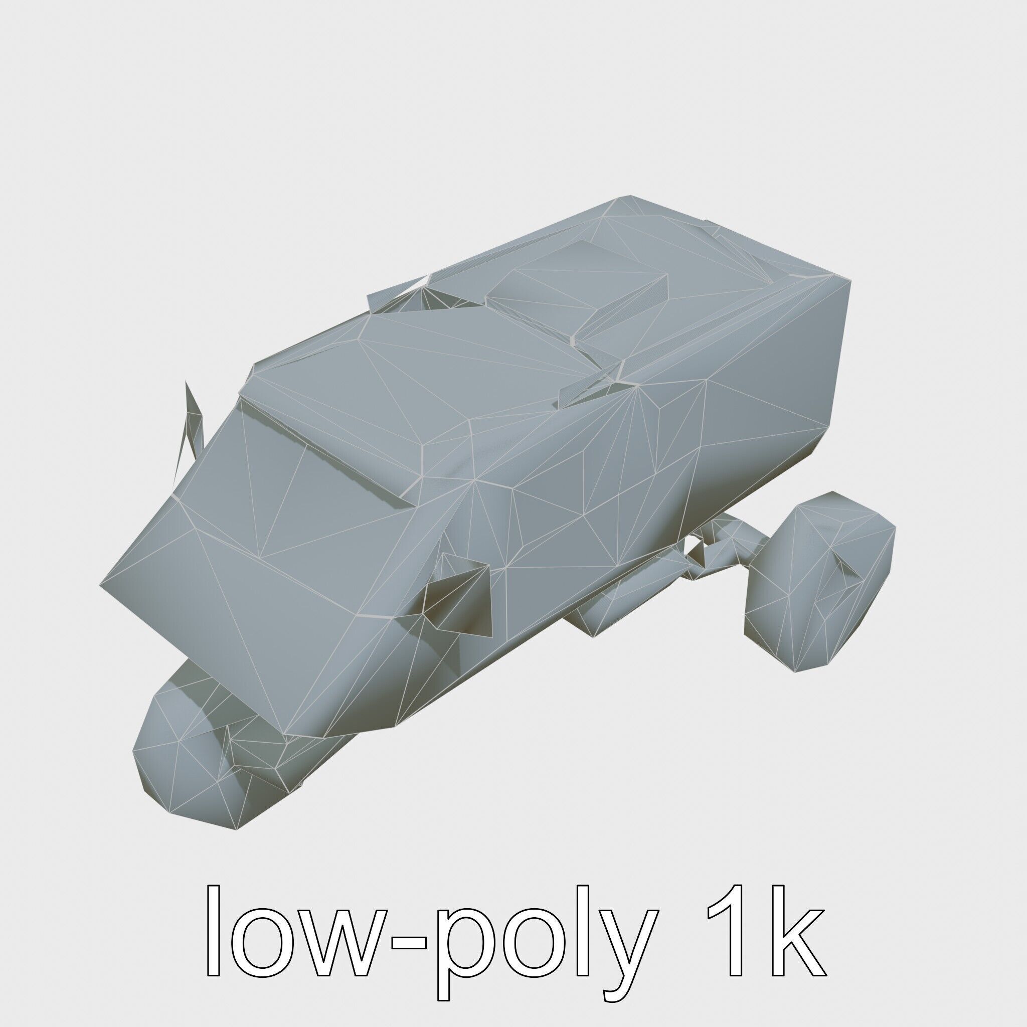 Polar Traverse Machine Fortresslike Highvisibility Design Low-poly 3D model_12